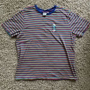 Vintage Smurfs Multi-Stripped Short Sleeve T-Shirt Men’s Size Extra Large.